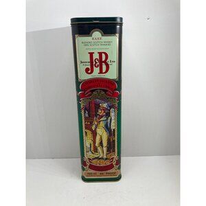 Vintage J&B Whiskey Charles Dickens Christmas Carol Tin